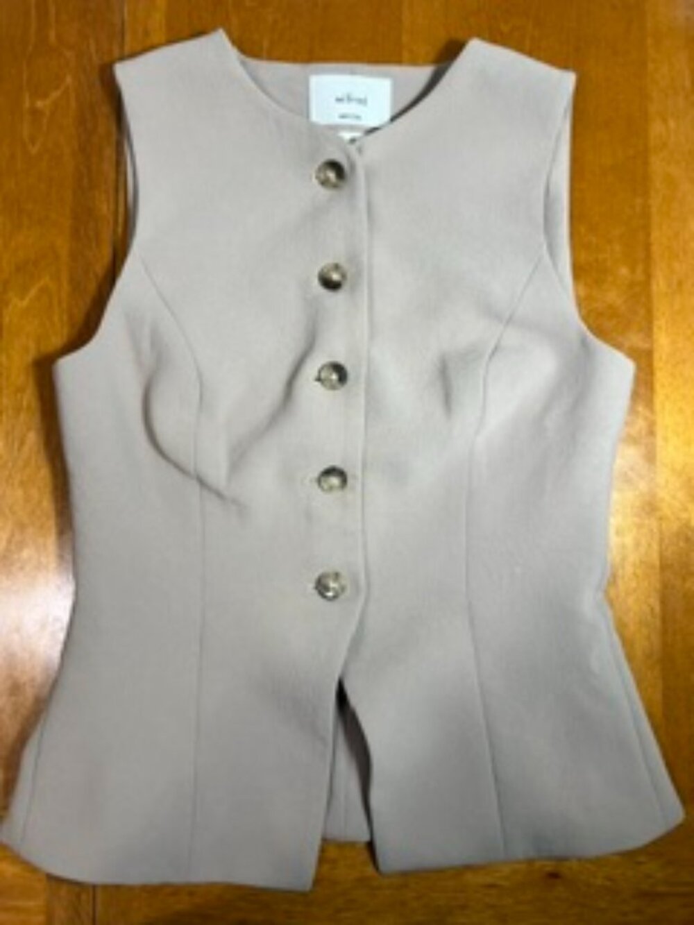 Aritzia Wilfred Beige Tailored Vest Size 00 !!Good Price!! NWOT (#2113)